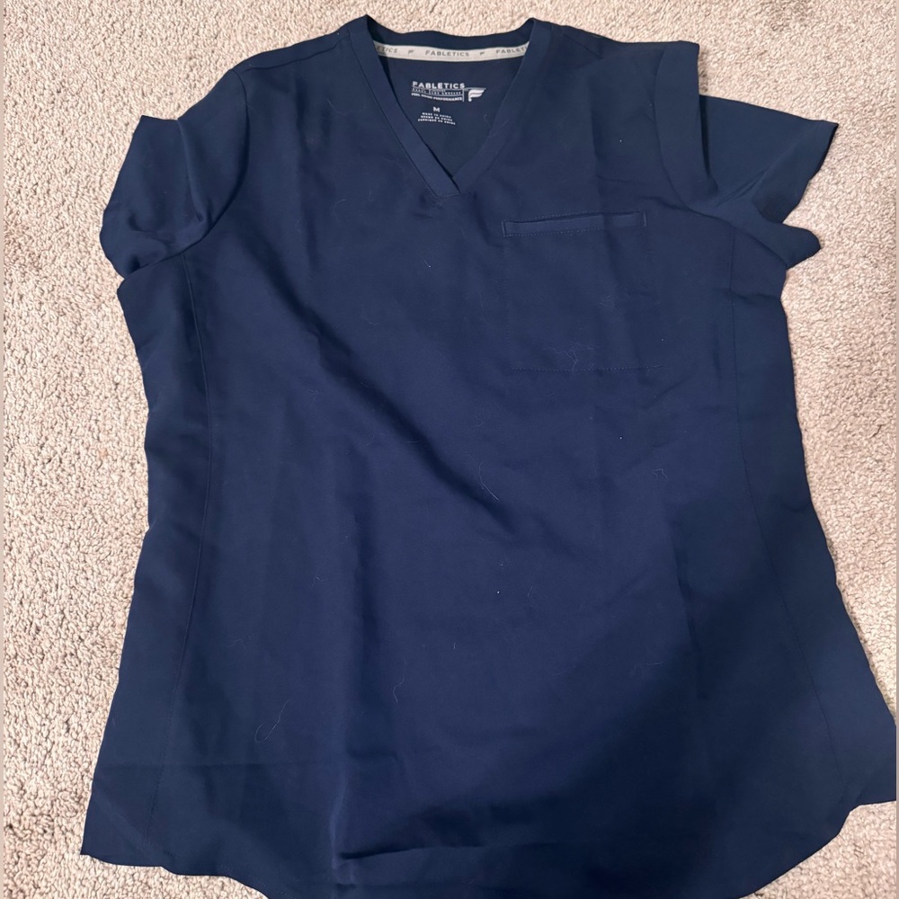 Fabletics Vital Flex Scrub Top Navy - Medium